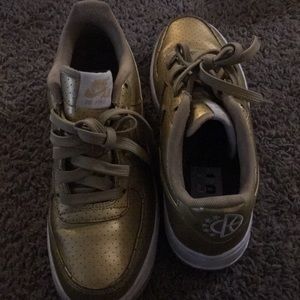 Gold Air force Ones